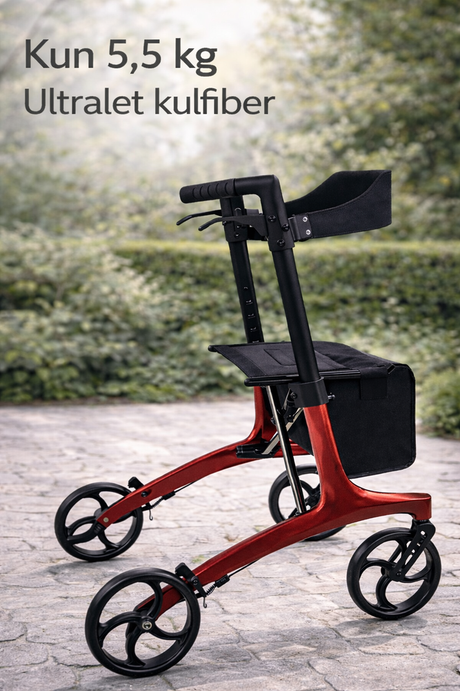 Veliora - Ultra Lightweight Carbon Fiber Rollator (5.5 kg) – Ergonomic & Cable-Free Design - Image 3