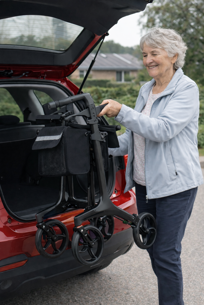 Veliora - Ultra Lightweight Carbon Fiber Rollator (5.5 kg) – Ergonomic & Cable-Free Design - Image 6